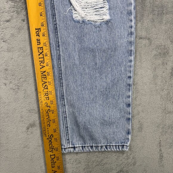 EMPYRE Tori Womens 0 Distressed Y2K Skate Jeans Relaxed Denim High Waist Ripped - Picture 11 of 11